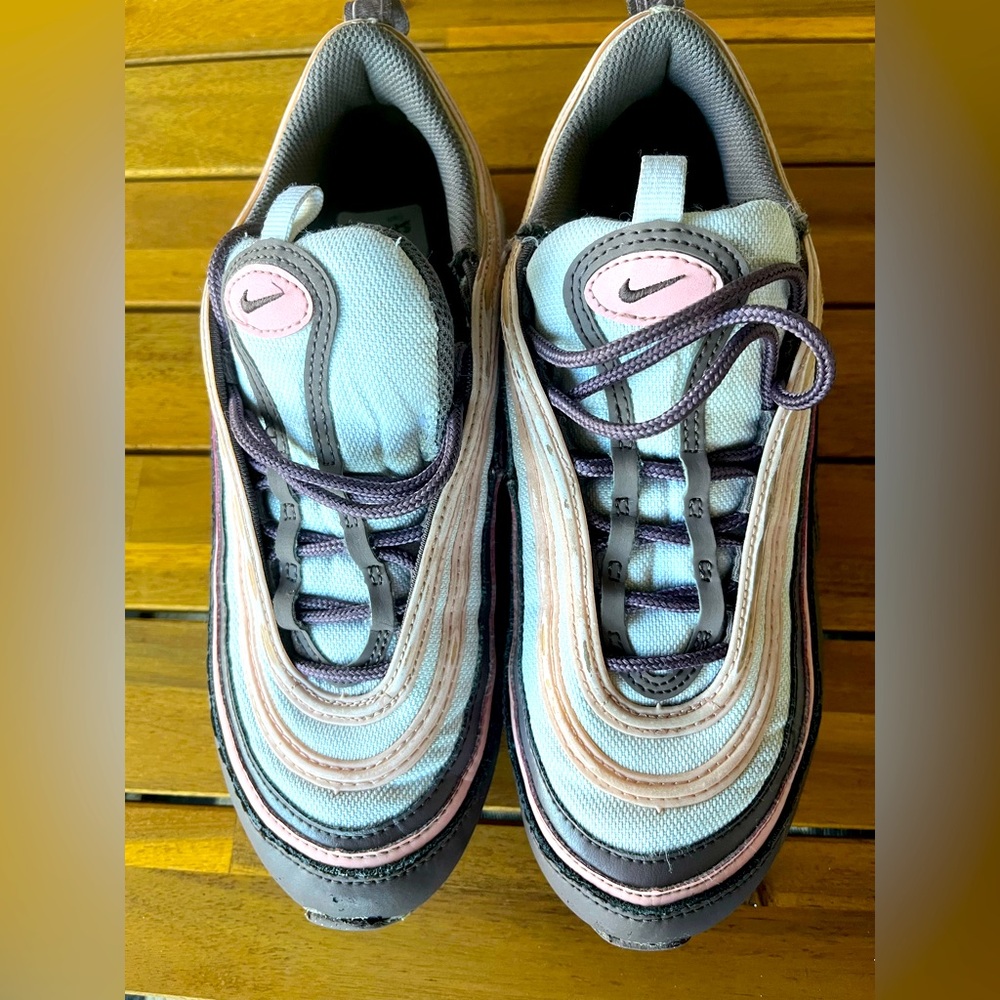 Nike Air Max 97 Violet Pink White Womens Size 6.5 Athletic Shoes‎ Sneakers